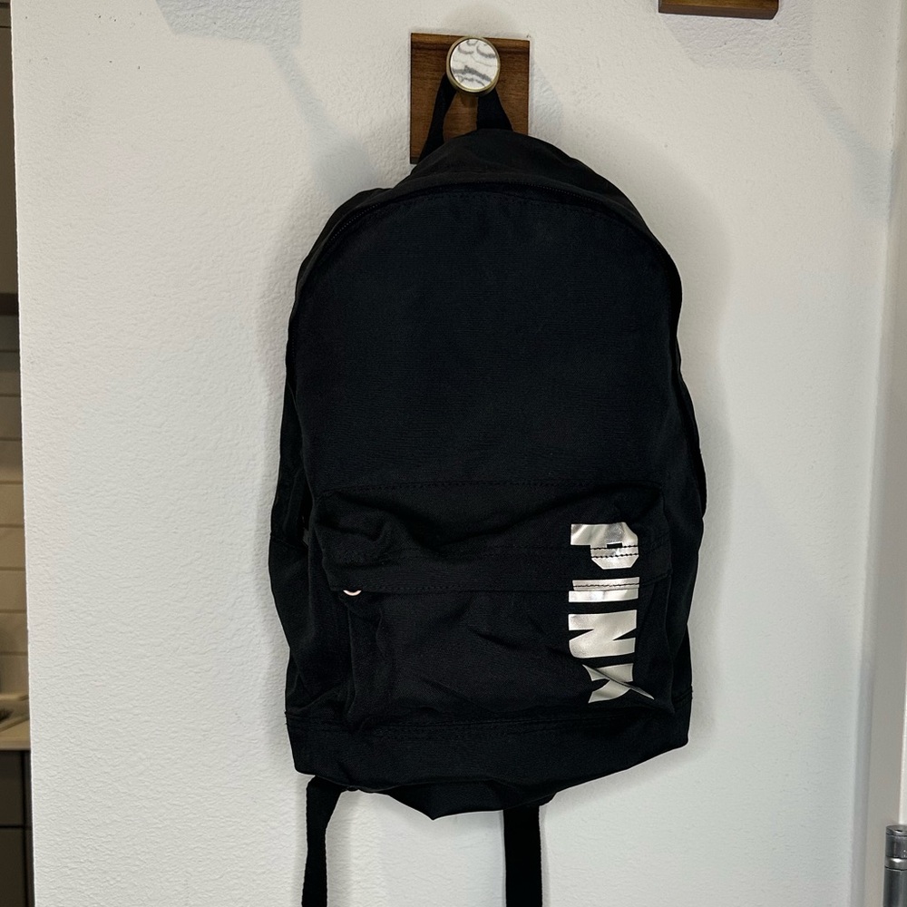 PINK Black Mini Backpack